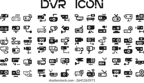 DVR Icon Design. Device icons set 1 | Thin line series.  Electronics icons