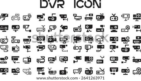 DVR Icon Design. Device icons set 1 | Thin line series.  Electronics icons