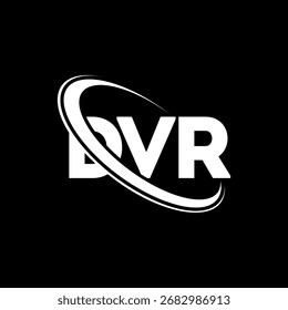 DVR logo. DVR letter. DVR letter logo design. Initials DVR logo linked with circle and uppercase monogram logo. DVR-typography for technology, business and real estate brand.