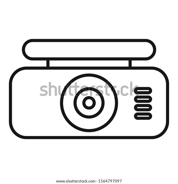 Dvr tft screen icon. Outline\
dvr tft screen vector icon for web design isolated on white\
background