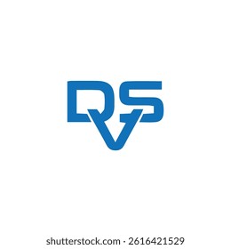 DVS Letter monogram Initial Logo Design Template Vector Illustration. DVS elegant and Professional icon design
