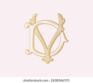 DV,VD, logo DV, Letter DV,  Monogram DV, Wedding Monogram, Wedding Logo, Logo Design , Monogram Vintage