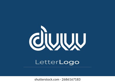 Design de logotipo de letra moderna única criativa DVW. Elegante Monograma Logo Design com elementos decorativos e tipografia