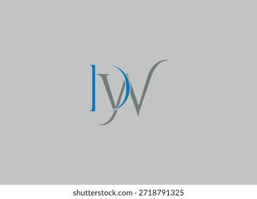 DW abstraktes Logo-Design und kreatives Logo