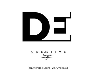 Logotipo creativo minimalista de espacio negativo de DW con monograma moderno para marca y logotipo de marca comercial con letras iniciales Diseño de logotipo para marca.