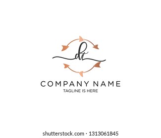 DW handwriting initial  logo vector