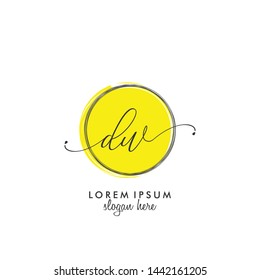 DW Initial beauty monogram logo vector