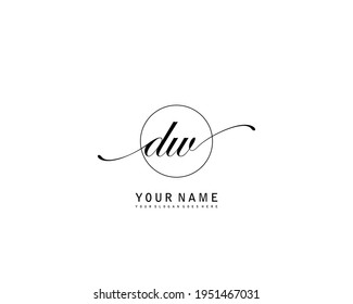 DW Initial beauty monogram logo vector