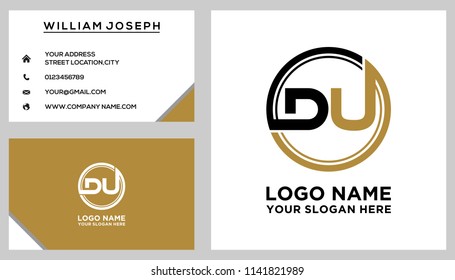 DW initial circle logo template vector