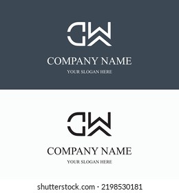 DW Initial Letter Logo Clothing Modern Minimalist Urban Creative Fashion Brand Luxury Logo Template. DW Business Monogram Streetwear Photography Boutique Apparel Versatile Modern Concept Logo.