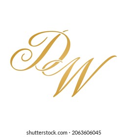 DW initial logo design vector stock