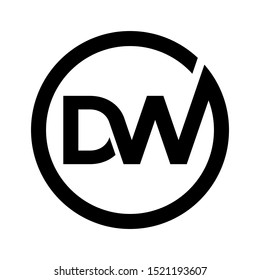 DW letter logo can be used for company, sign, and others.