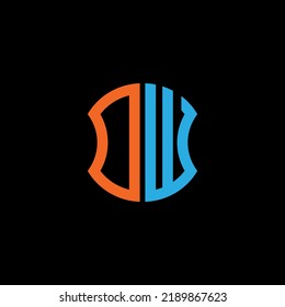 DW letter logo creative design with vector graphic, Abc simple and modern logo design.