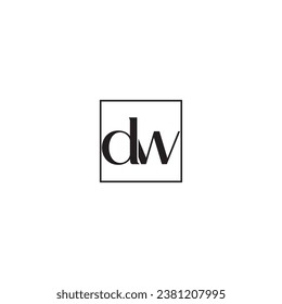 DW letter logo creative design with vector graphic DW simple and modern logo