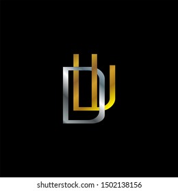 DW Letter monogram with abstrac concept style design