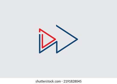 DW letter monogram logo concept