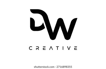 DW Letter Monogram Logo for Modern Creative Brand Identity