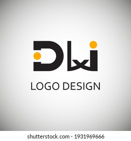 letra dw para diseño de logotipo sencillo