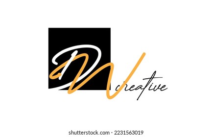 Letras DW diseño creativo del logotipo del tipo de letra moderno
