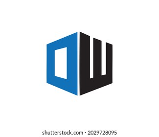 DW logo design template vector illustration.