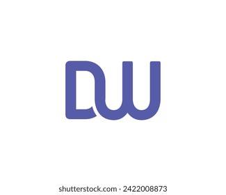 DW logo design vector template