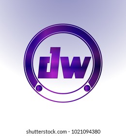 DW Logo, Metal Logo, purple Logo, Monogram