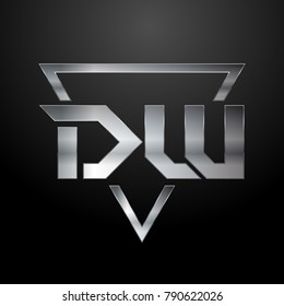 DW Logo, Monogram, Metal