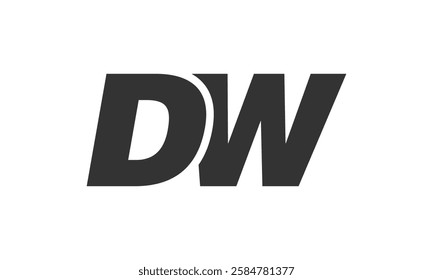 DW Techno Editable Font Logo For Corporate Branding. Bold, Futuristic Design With Unique Typographic Ideas. Minimal Custom Type And Dynamic Letter Variations For Promotion, Printing, And Book Titles