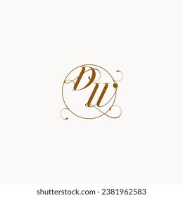 DW uniquely wedding logo symbol of your marriage and you can use it on your wedding stationary