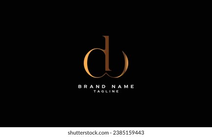 DW, WD, Abstract initial monogram letter alphabet logo design