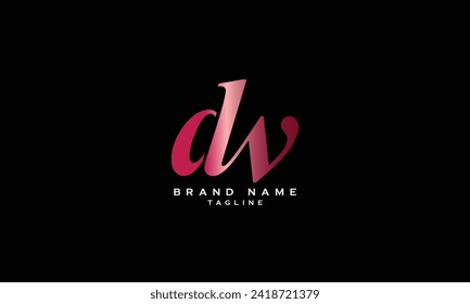 DW, WD, DN, ND, DV, VD, Abstract initial monogram letter alphabet logo design