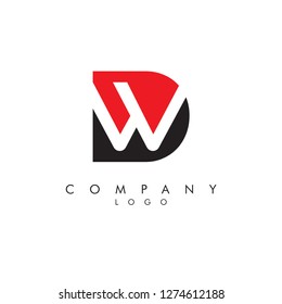 DW, WD Letter Company logo icon vector