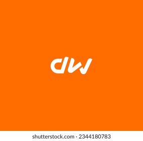 DW, WD logo design template vector illustration.