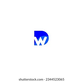 DW, WD logo design template vector illustration.