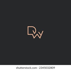 DW, WD logo design template vector illustration.