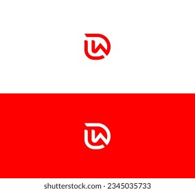 DW, WD logo design template vector illustration.