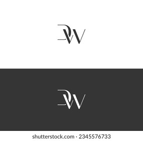 DW, WD logo design template vector illustration.