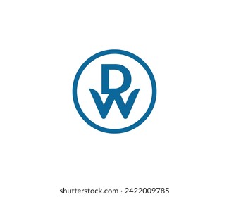 DW WD Logo design vector template