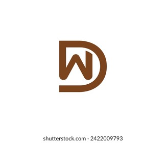 DW WD Logo design vector template