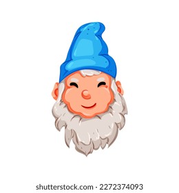 dwarf garden gnome cartoon. dwarf garden gnome sign. isolated symbol vector illustration