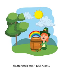 dwarf girl holding beer barrel