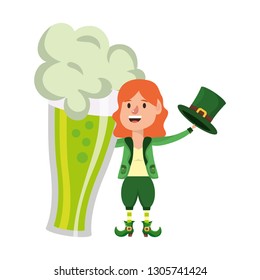 dwarf girl holding beer glass