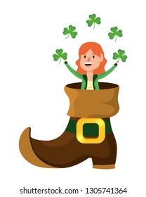 dwarf girl juggle clover shoe
