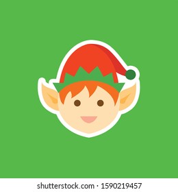 dwarf head flat design simple vector 