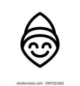 icono enano o logotipo símbolo de signo aislado ilustración vectorial - iconos vectoriales de estilo negro de alta calidad
