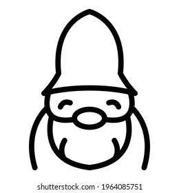 Dwarf icon. Outline Dwarf vector icon for web design isolated on white background