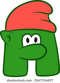Dwarf Letter Alphabet Vector A
