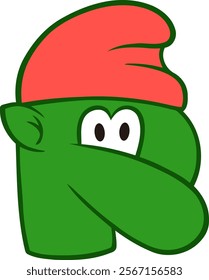 Dwarf Letter Alphabet Vector R
