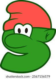 Dwarf Letter Alphabet Vector S