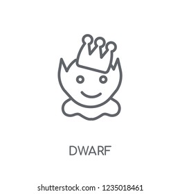 Dwarf linear icon. Modern outline Dwarf logo concept on white background from Fairy Tale collection. Suitable for use on web apps, mobile apps and print media.